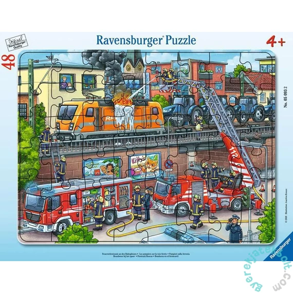 Ravensburger 48 db-os keretes puzzle - Tűzoltócsapat (05093)