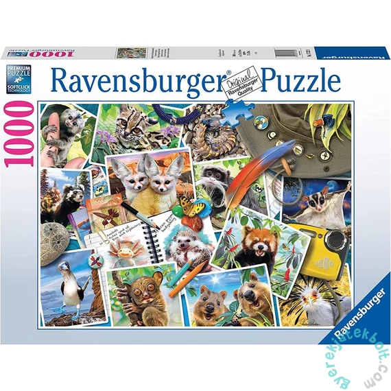 Ravensburger 1000 db-os  puzzle - A traveler's animal journal (17322)