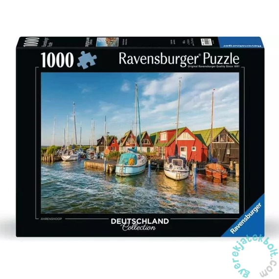 Ravensburger 1000 db-os puzzle - Ahrenshoop romantikus kikötői világa (12000584)