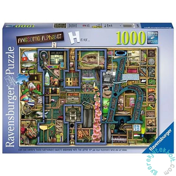 Ravensburger 1000 db-os puzzle - Awesome Alphabet - H, Colin Thompson(16876)