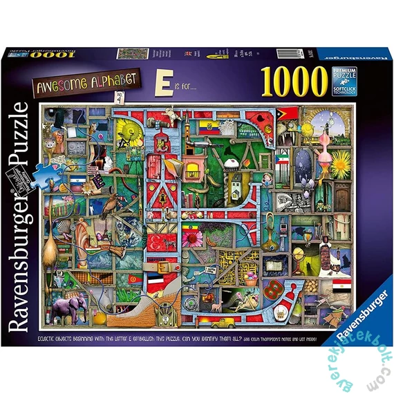 Ravensburger 1000 db-os puzzle - Awesome Alphabet - E, Colin Thompson (16420)