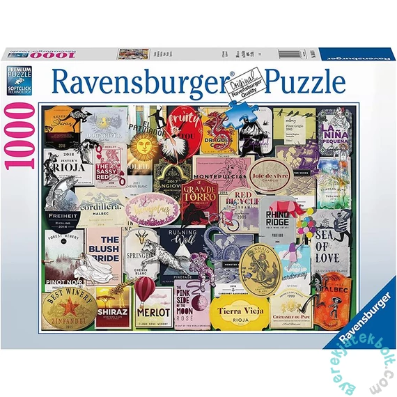 Ravensburger 1000 db-os puzzle - Borcímkék (16811)