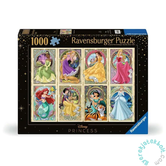 Ravensburger 1000 db-os puzzle - Disney Princess - Art nouveau hercegnők (12000497)