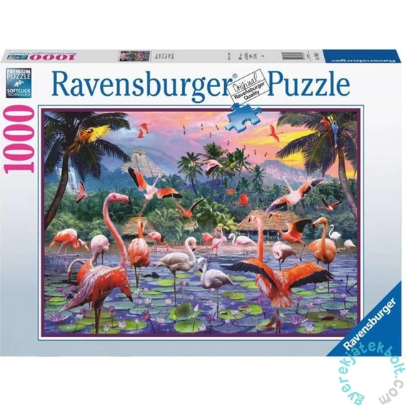 Ravensburger 1000 db-os puzzle - Rózsaszín flamingók (17082)