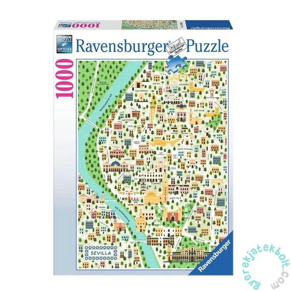 Ravensburger 1000 db-os puzzle - Map of Seville (17607)