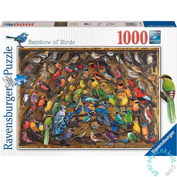 Ravensburger 1000 db-os  puzzle - Rainbow of Birds (17478)