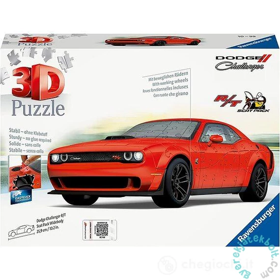 Ravensburger 108 db-os 3D puzzle - Dodge Challenger SRT Scat pack (11284)