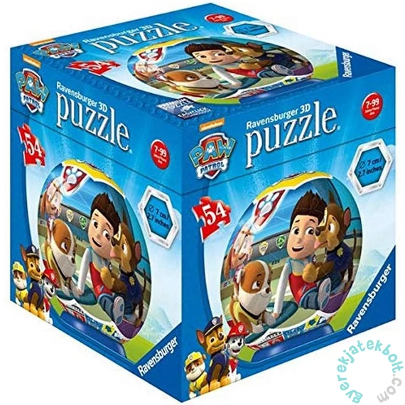 Ravensburger 54 db-os 3D puzzle - Mancs Őrjárat - kék (11917-1)