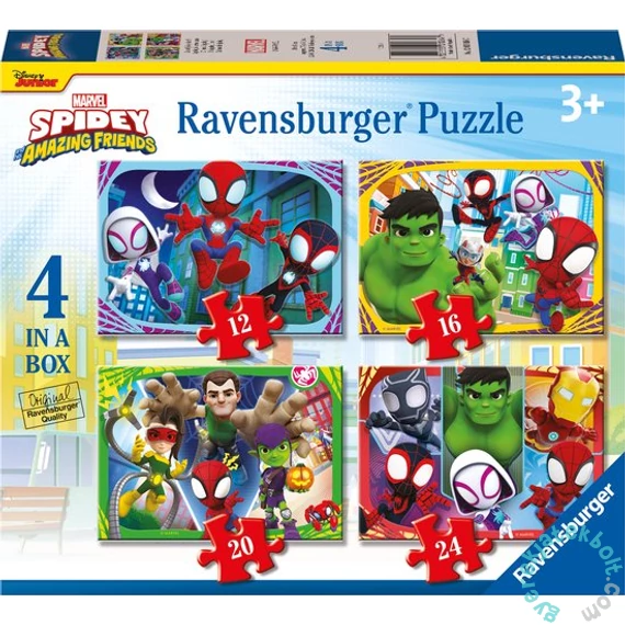 Ravensburger 4 az 1-ben puzzle (12,16,20,24 db-os) - Póki és csodálatos barátai (12001064)
