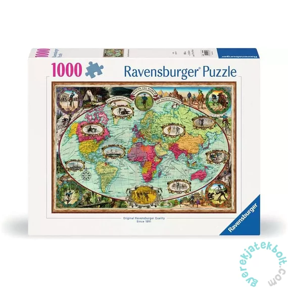 Ravensburger 1000 db-os puzzle - Biciklivel a világ körül (12000569)