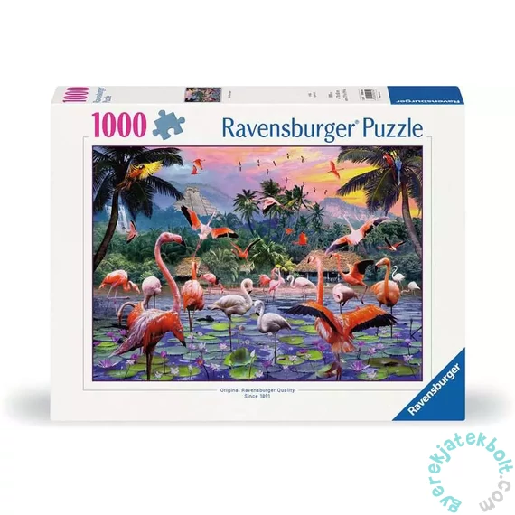 Ravensburger 1000 db-os puzzle - Rózsaszín flamingók (12000574)