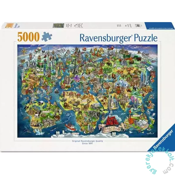 Ravensburger 5000 db-os puzzle - Világtérkép (12001738)