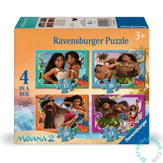 Ravensburger 4 az 1-ben Sziluett puzzle (12, 16, 20, 24db-os) - Vaiana 2 (12004088)