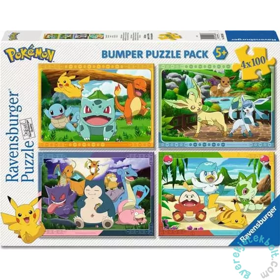 Ravensburger 4 x 100 db-os puzzle - Pokémon (12004286)
