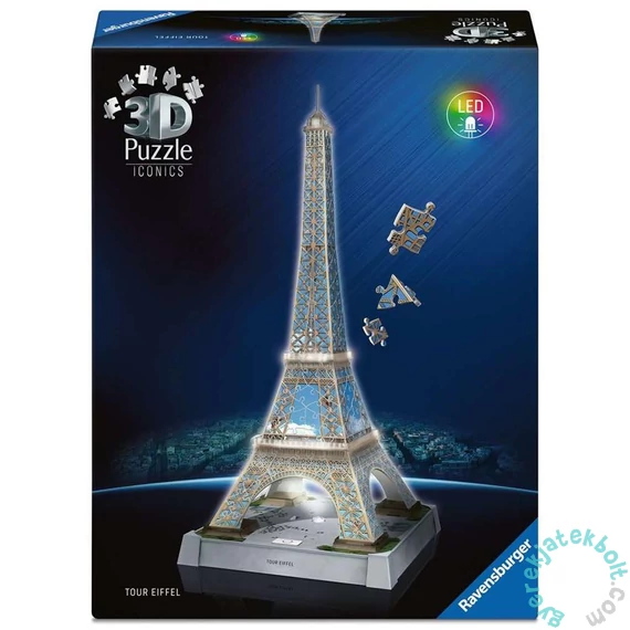Ravensburger Iconics 216 db-os 3D puzzle - Night Edition - Eiffel torony (12008024)