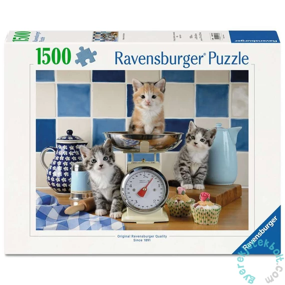Ravensburger 1500 db-os puzzle  - Kismacskák a konyhában (12001708)