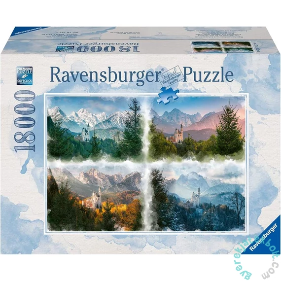 Ravensburger 18000 db-os puzzle - Neuschwanstein kastély - Négy évszak (16137)
