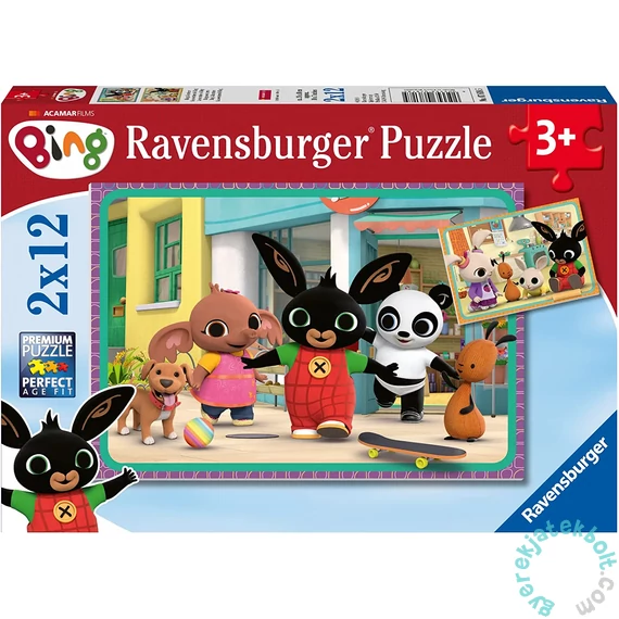 Ravensburger 2 x 12 db-os puzzle - Bing nyuszi mókázik (07618)