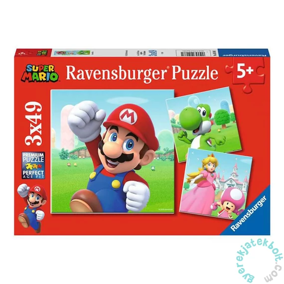 Ravensburger 3 x 49 db-os puzzle - Super Márió (05186)