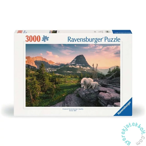 Ravensburger 3000 db-os puzzle - Hegyi kecske a kicsinyével (12000809)