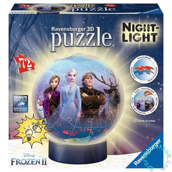 Ravensburger 72 db-os 3D világító gömb puzzle - Jégvarázs 2 (11141)