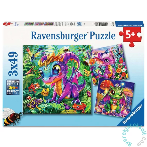 Ravensburger 3x49 db-os puzzle - Bébisárkányok (12004301)