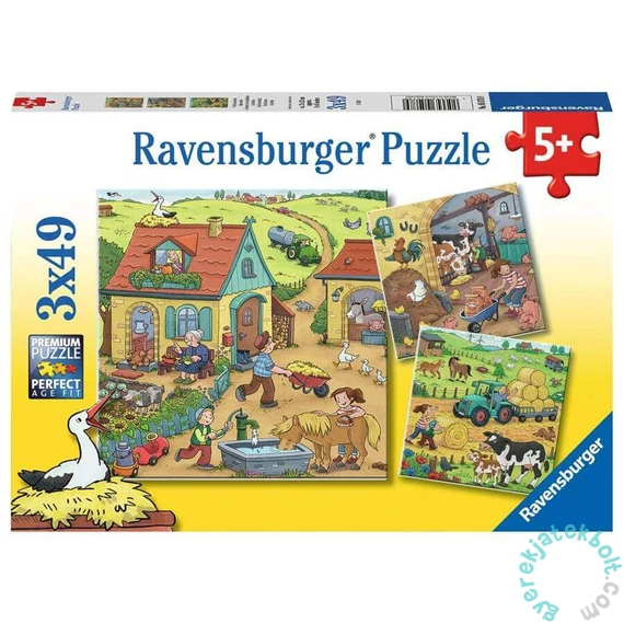 Ravensburger 3 x 49 db-os puzzle - Élet a farmon (05078)