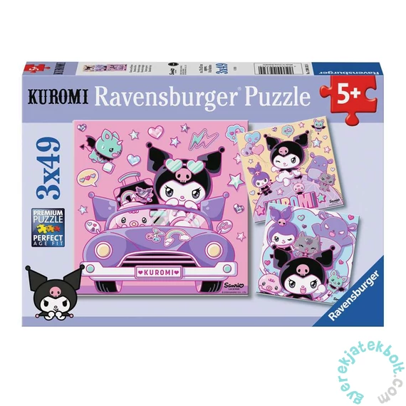 Ravensburger 3x49 db-os puzzle  - Kuromi úton (12004332)