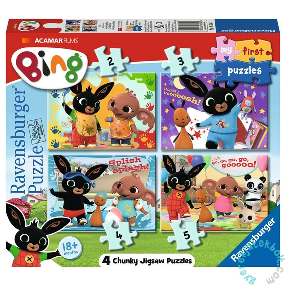 Ravensburger 4 az 1-ben My first puzzle (2,3,4,5 db-os) - Bing Nyuszi (06834)