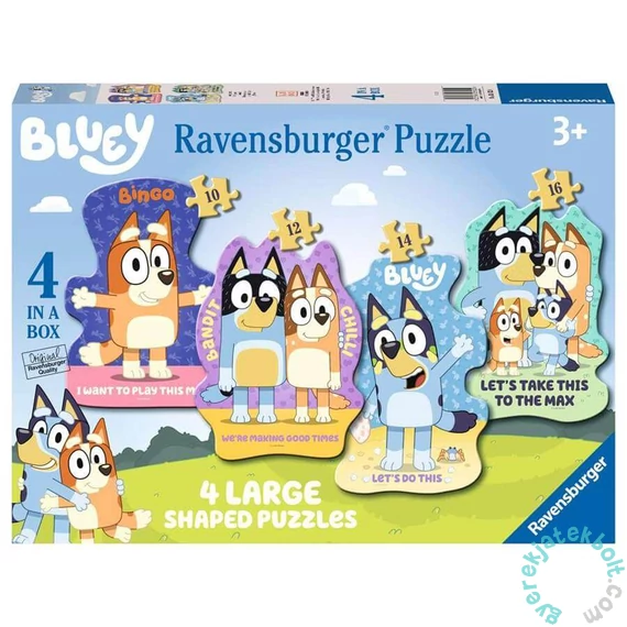 Ravensburger 4 az 1-ben Sziluett puzzle (10,12,14,16 db-os) - Bluey (03132)
