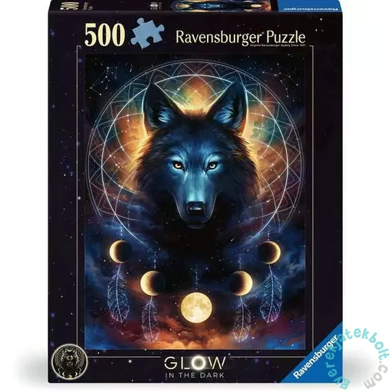Ravensburger 500 db-os  Fluoreszkáló puzzle - Farkas (12000442)