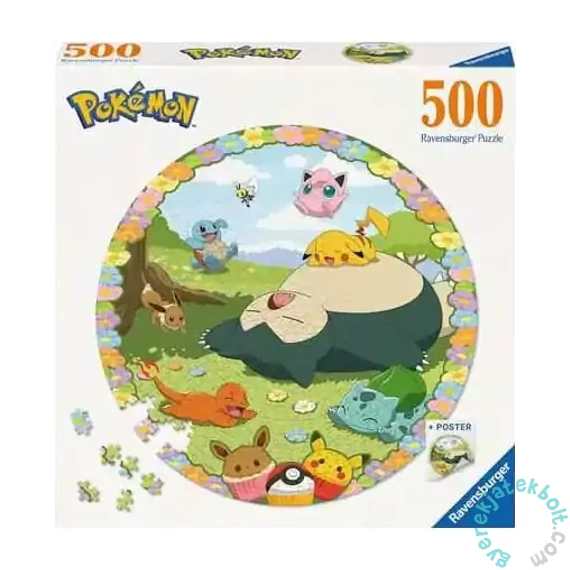 Ravensburger 500 db-os kör puzzle - Pokemonok virágok között (12001131)