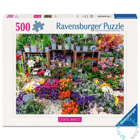 Ravensburger 500 db-os puzzle  - Virágpiac Franciaországban (12001815)