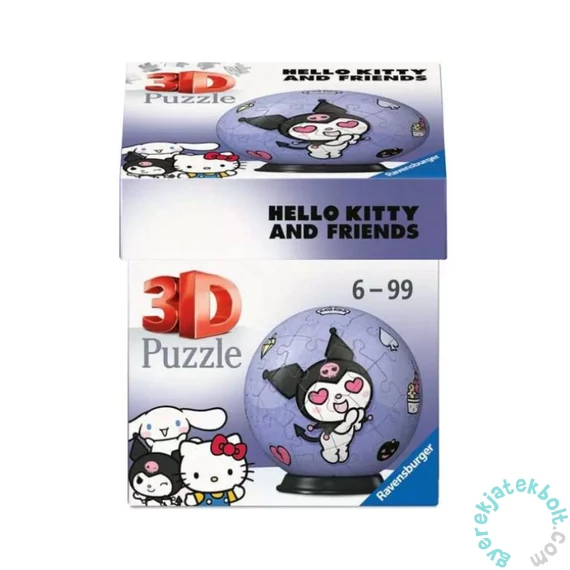 Ravensburger 55 db-os 3D puzzle - Hello Kitty és Barátai Balls - Kuromi (11629)