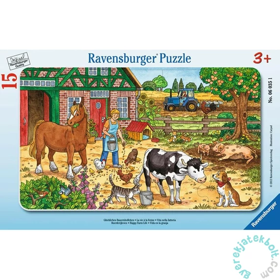 Ravensburger 15 db-os keretes puzzle - Tanyasi élet (06035)