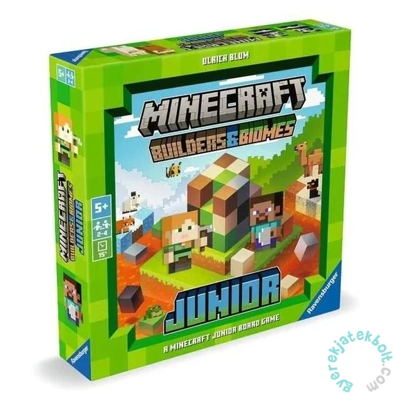 Ravensburger - Minecraft Builders &amp; Biomes Junior társasjáték (24688)