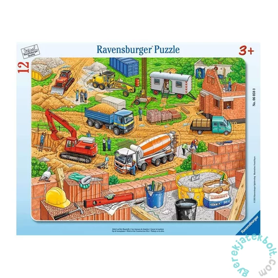 Ravensburger 12 db-os puzzle keretes - Munka az építkezésben (06058)