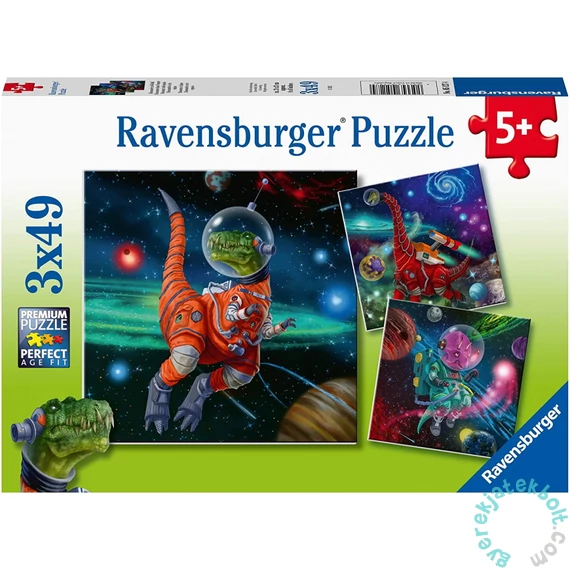 Ravensburger 3 x 49 db-os puzzle - Galaktikus dínók (05127)