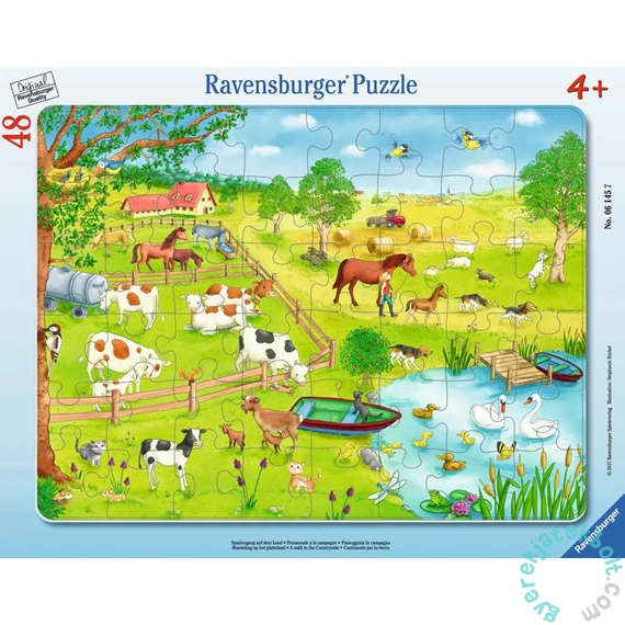 Ravensburger 48 db-os keretes puzzle - Séta vidéken (06145)