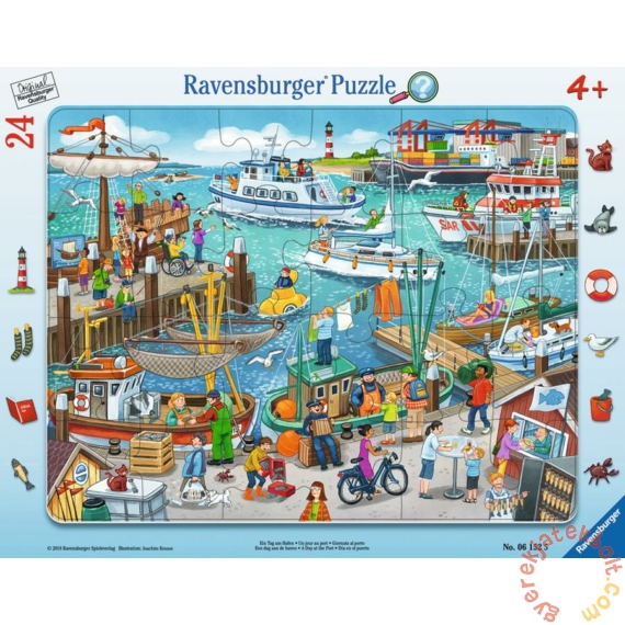 Ravensburger 24 db-os keretes puzzle - Egy nap a kikötőben (06152)