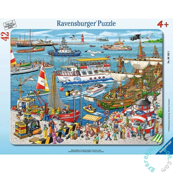 Ravensburger 42 db-os keretes puzzle - Nyüzsgő kikötő (06163)