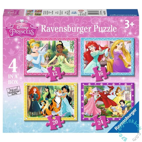 Ravensburger 4 az 1-ben puzzle (12, 16, 20, 24 db-os) - Disney Princess (07397)