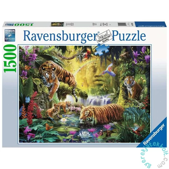 Ravensburger 1500 db-os puzzle - Békés tigrisek (16005)