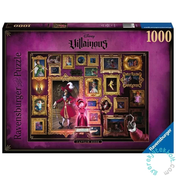 Ravensburger 1000 db-os puzzle - Disney gonoszai - Hook kapitány (15022)