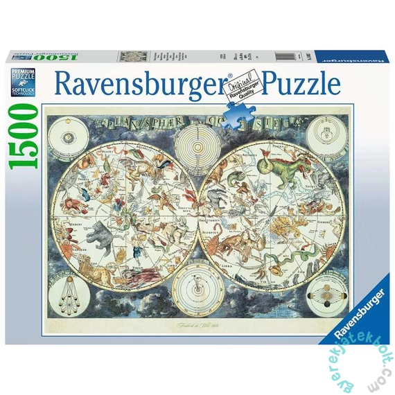 Ravensburger 1500 db-os puzzle - Fantasztikus állatok térképe (16003)