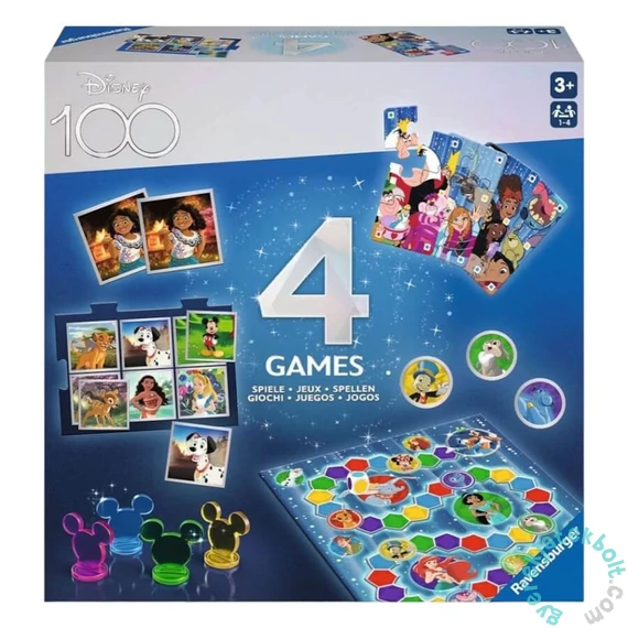 Ravensburger 4 az 1-ben játékgyűjtemény - Disney 100 (22341)