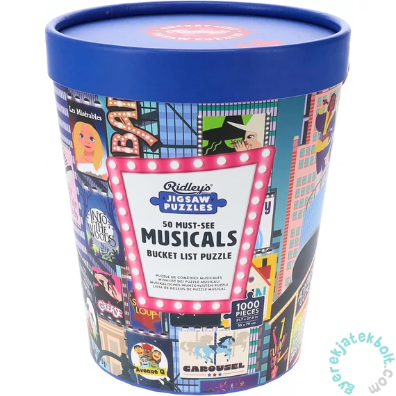 Ridley's Games 1000 db-os puzzle - 50 Must-See Musicals Bucket List (29133)