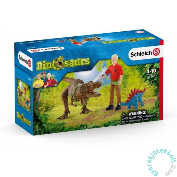 Schleich 41465 Tyrannosaurus rex támadás játékszett - Dinoszauruszok (SLH41465)