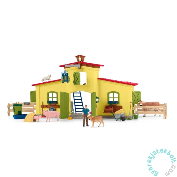 Schleich 42605 Nagy farm istállóval játékszett - Farm World (SLH42605)