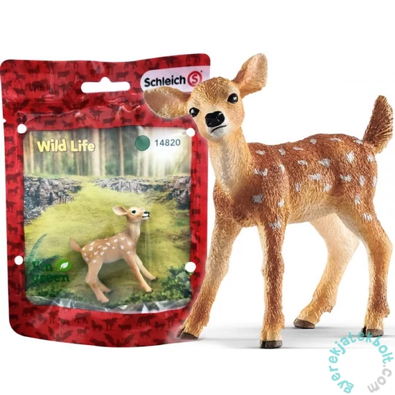 Schleich 14820S Fehérfarkú szarvasborjú figura - Wild Life